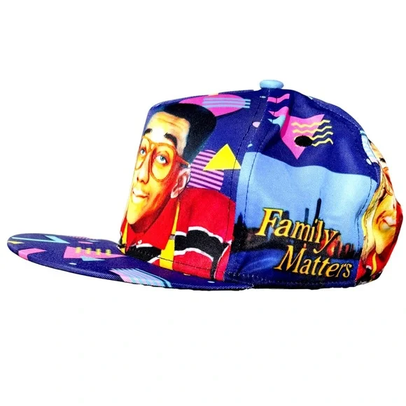 Retro Steve Urkel Flat Bill Cap - 90s Family Matters SnapBack Hat - Picture 5 of 7